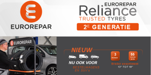 Eurorepar lanceert  2e generatie Reliance banden